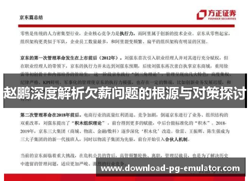 赵鹏深度解析欠薪问题的根源与对策探讨 赵鹏深度解析欠薪问题的根源与对策探讨